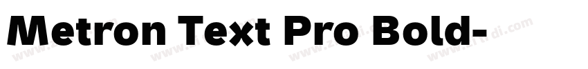 Metron Text Pro Bold字体转换